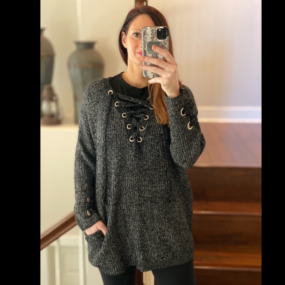 Tie Front Sweater